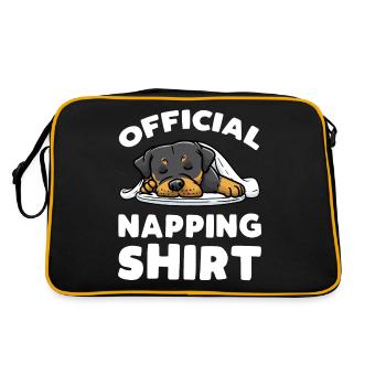 Rottweiler Chien endormi - Sac Retro - noir/or - Dos