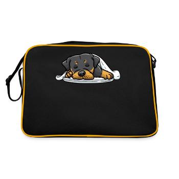 Rottweiler Chien endormi - Sac Retro - noir/or - Dos