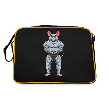 Rat Fitness Gym Motivation - Retro Bag - black/gold - Back