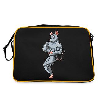 Rat Fitness Gym Motivation - Retro Bag - black/gold - Back