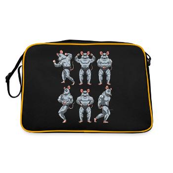 Rat Fitness Gym Motivation - Retro Bag - black/gold - Back