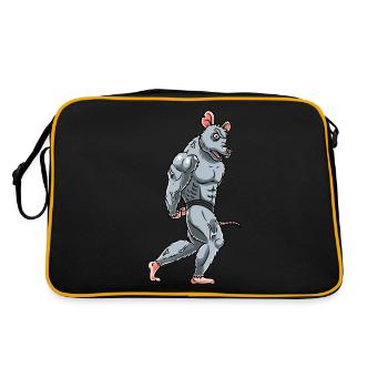 Rat Fitness Gym Motivation - Retro Bag - black/gold - Back
