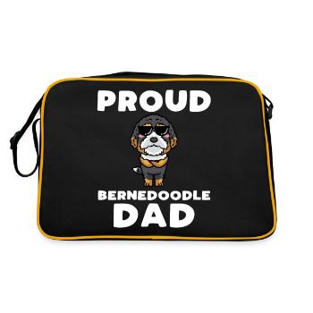 Bernedoodle Dog - Retro Bag - black/gold - Back