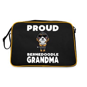Bernedoodle Dog - Retro Bag - black/gold - Back