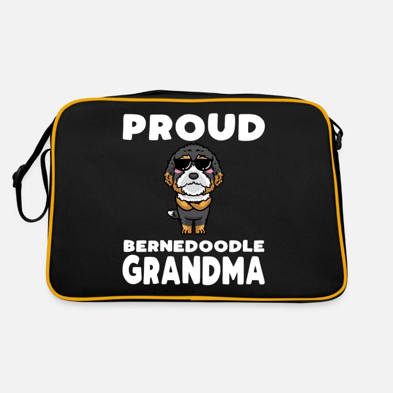 Bernedoodle Hund Retro Tasche