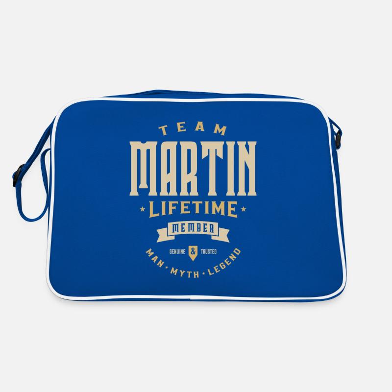 Team Martin Lifetime Member Personalisierter Name Retro Tasche