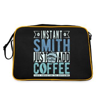 Blacksmith coffee saying - Retro Bag - black/gold - Back