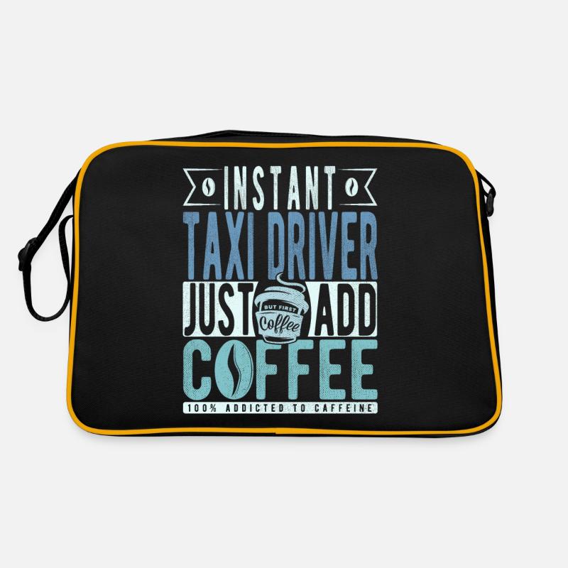 Taxifahrer Kaffee Spruch Retro Tasche
