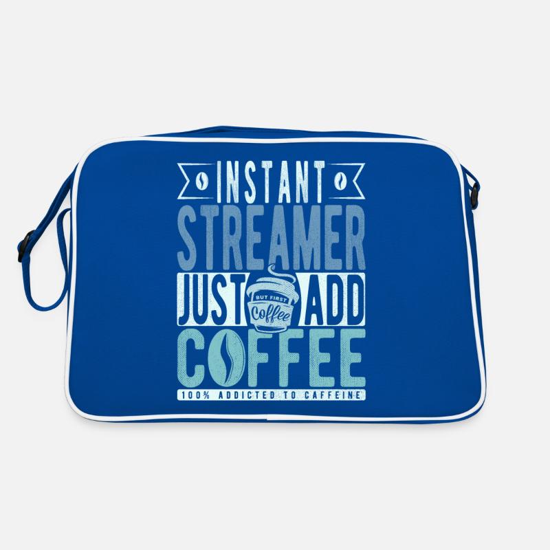 Streamer Kaffee Spruch Retro Tasche