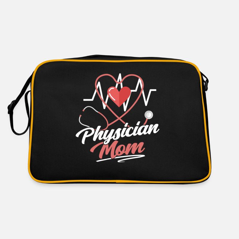 Arzt Mutter Beruf Doktor Mediziner Medizin - Retro Tasche - Schwarz/Gold