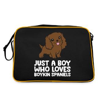 Juste un garçon qui aime les épagneuls Boykin - Sac Retro - noir/or - Dos