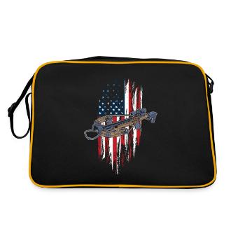 Lustige Armbrust Bogenschütze Bogen Mit - Retro Tasche - Schwarz/Gold - Hinten