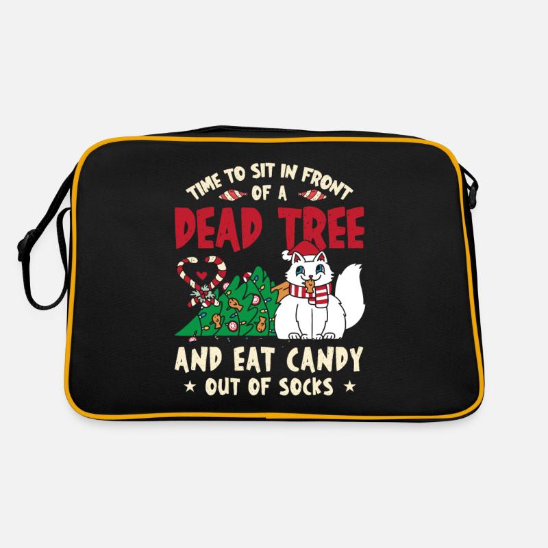 Time To Sit In Front Of A Dead Tree And Eat Candy Retro Tasche