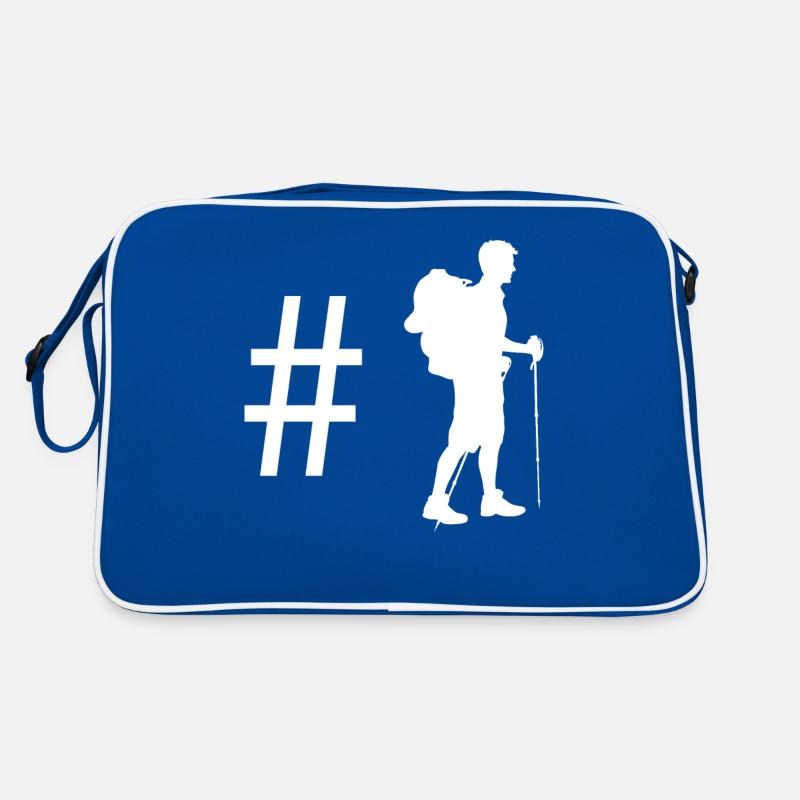 Hashtag - Wandern - Retro Tasche