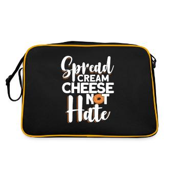 Bagel Gift Funny - Retro Bag - black/gold - Back