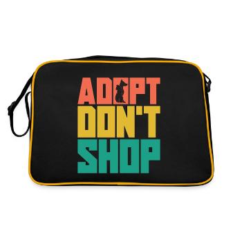 Animal Rescue Adopt Retro Adoption Animal Rescuer - Retro Tasche - Schwarz/Gold - Hinten
