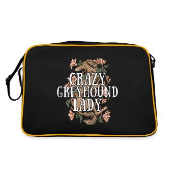 Greyhound Crazy Greyhound Lady Greyhound Racer - Retro Tasche - Schwarz/Gold - Hinten