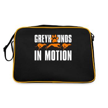 Greyhound Racing Greyhounds Race Greyhound Racer - Retro Bag - black/gold - Back
