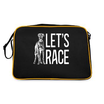 Greyhound Racing Let's Race Rescue Greyhound Racer - Retro Tasche - Schwarz/Gold - Hinten