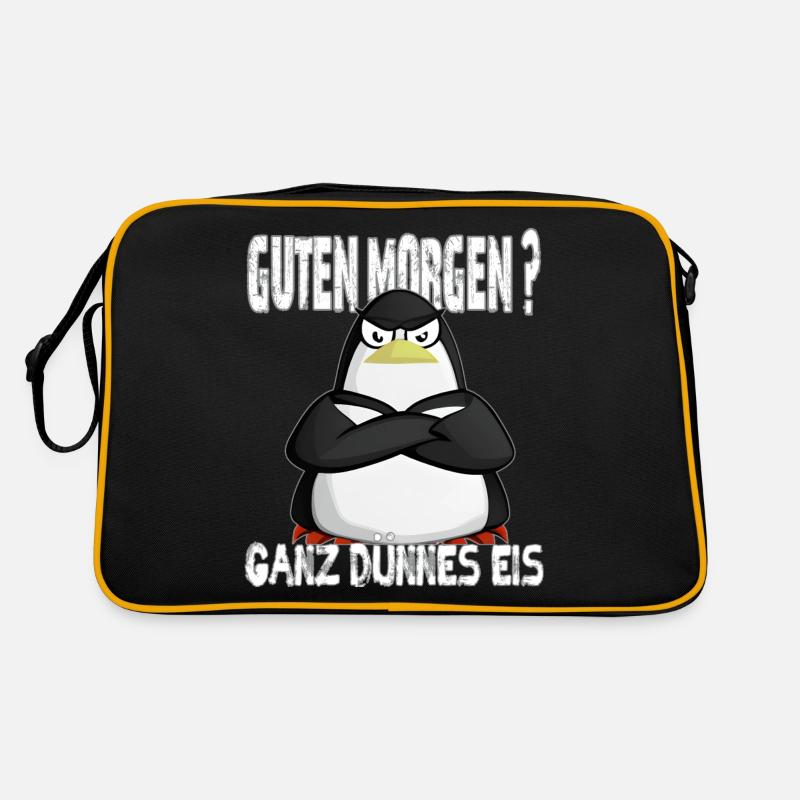 Ganz Dünnes Eis Morgenmuffel Pinguin Kaffee Retro Tasche