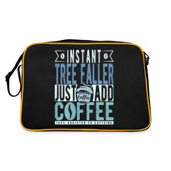 Baumfaller coffee saying - Retro Bag - black/gold - Back