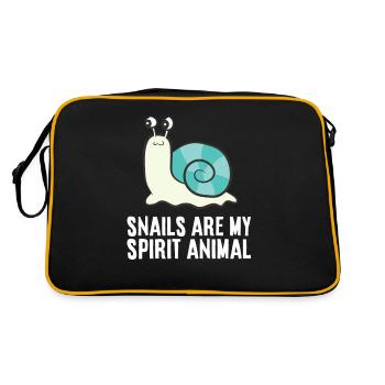 Snails Are My Spirit Animal Kawaii Snail - Retro Bag - black/gold - Back
