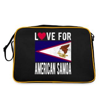 Souvenir des îles Samoa américaines - Sac Retro - noir/or - Dos