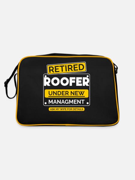 Roofer Retirement - Retro Bag - black/gold - Back