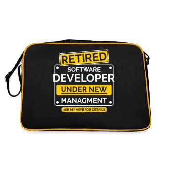 Software Developer Retirement - Retro Bag - black/gold - Back