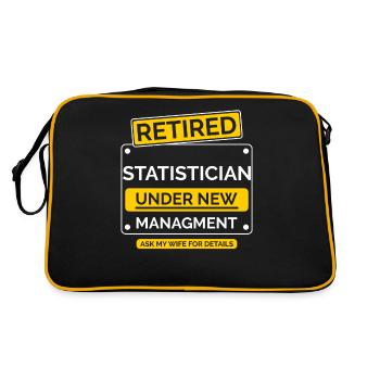 Pension du statisticien à la retraite - Sac Retro - noir/or - Dos
