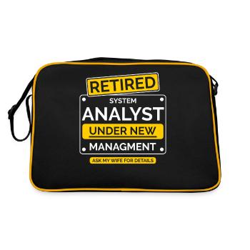 Départ à la retraite des analystes de systèmes - Sac Retro - noir/or - Dos