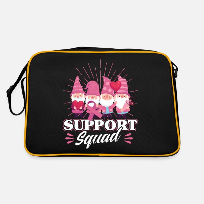 Gnome Support Suqad - Retro Tasche - Schwarz/Gold