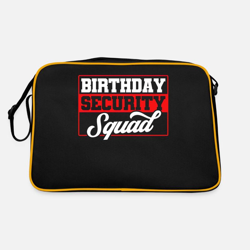 Birthday Security Squad Retro Tasche