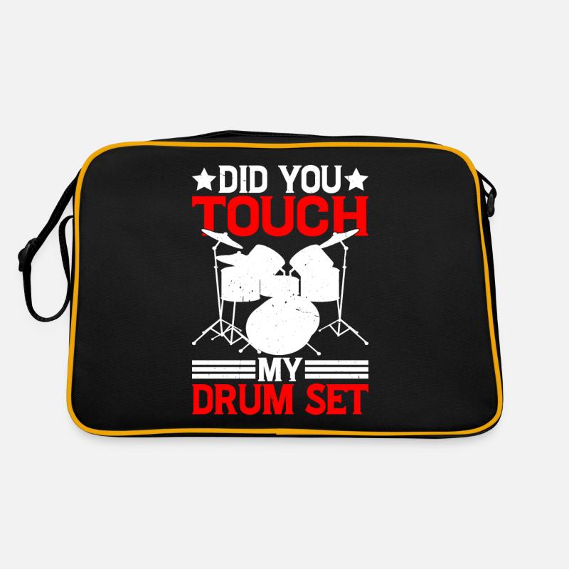 Did You Touch My Drum Set 16 - Retro Bag - black/gold