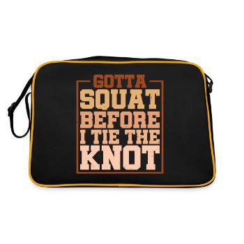Gotta Squat Before I Tie The Knot 5 - Retro Tasche - Schwarz/Gold - Hinten