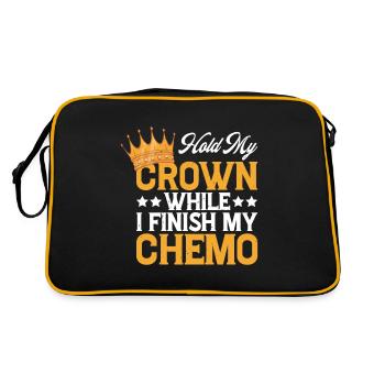 Tenez ma couronne pendant que je termine ma chimio 43 - Sac Retro - noir/or - Dos