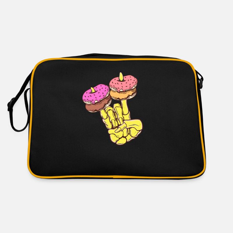 Skeletal hand with Donat Retro Bag