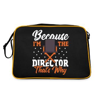 Filmemacher Regie Hollywood Produzent Filmstar Fil - Retro Tasche - Schwarz/Gold - Hinten