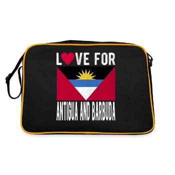 Antigua and Barbuda Souvenir - Retro Bag - black/gold - Back