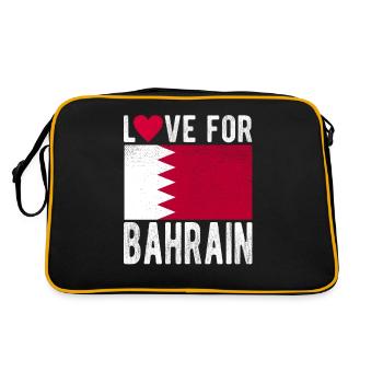 Bahrain Souvenir - Retro Tasche - Schwarz/Gold - Hinten