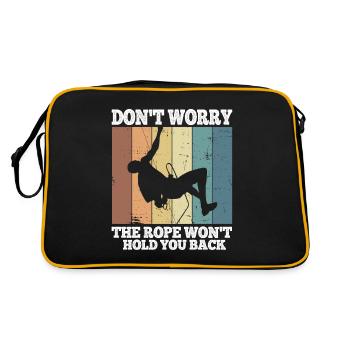 Klettern Bouldern - Retro Tasche - Schwarz/Gold - Hinten
