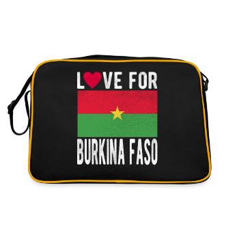 Burkina Faso Souvenir - Sac Retro - noir/or - Dos