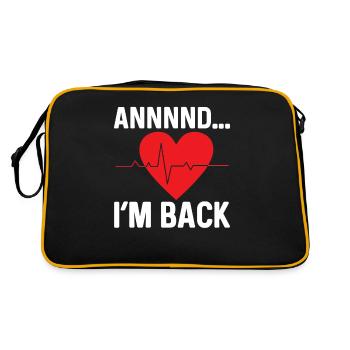 and I'm back heart attack heart attack survived - Retro Bag - black/gold - Back