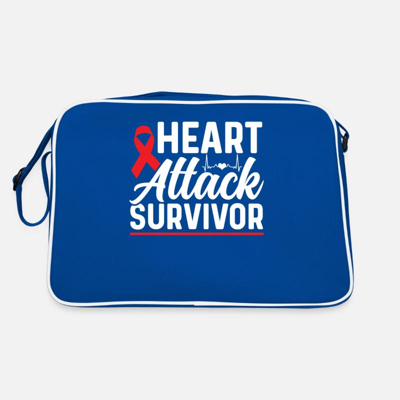 Überlebender Eines Herzinfarkts Herzinfarkt Retro Tasche