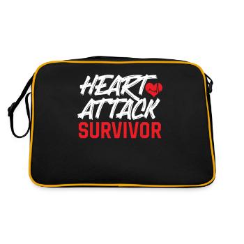 Survivor of a heart attack Heart attack - Retro Bag - black/gold - Back
