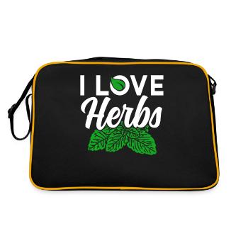 I Love Herbs Herb Herb Garden - Retro Bag - black/gold - Back