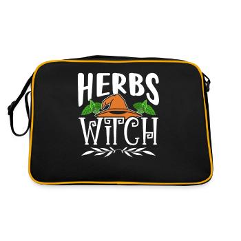 Herb Witch Herb Garden Herbs Herb - Retro Bag - black/gold - Back