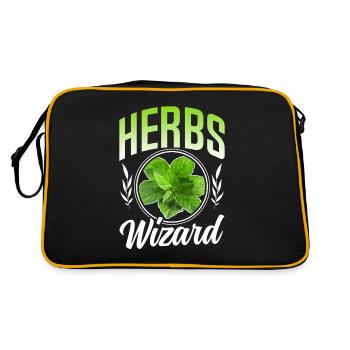 Herb Wizard Herb Garden Herbalism - Retro Bag - black/gold - Back
