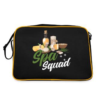 Spa Squad - Retro Tasche - Schwarz/Gold - Hinten