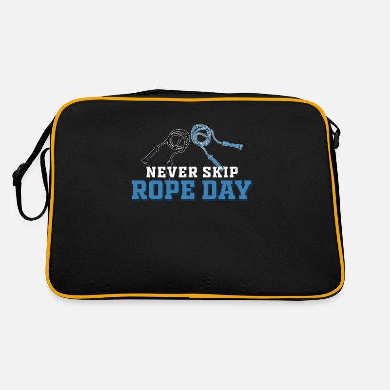 Never Skip Rope Day Funny Jump Rope Skipping Retro Bag